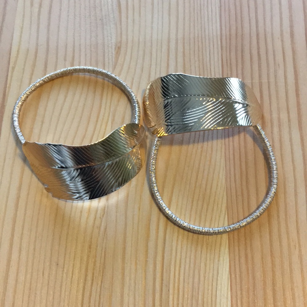Gold Feather Hair Tie